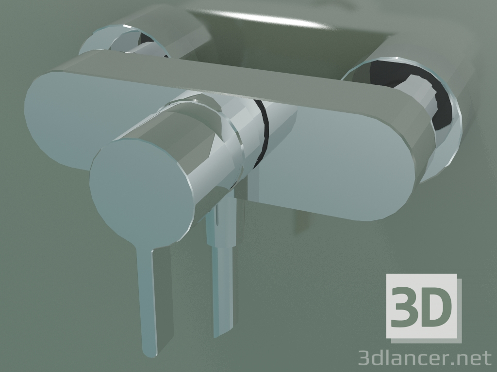 3d model Mezclador monomando de ducha para instalación vista (31660000) - vista previa