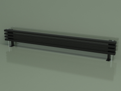 Radiador horizontal RETTA (4 secciones 1800 mm 60x30, negro brillante)