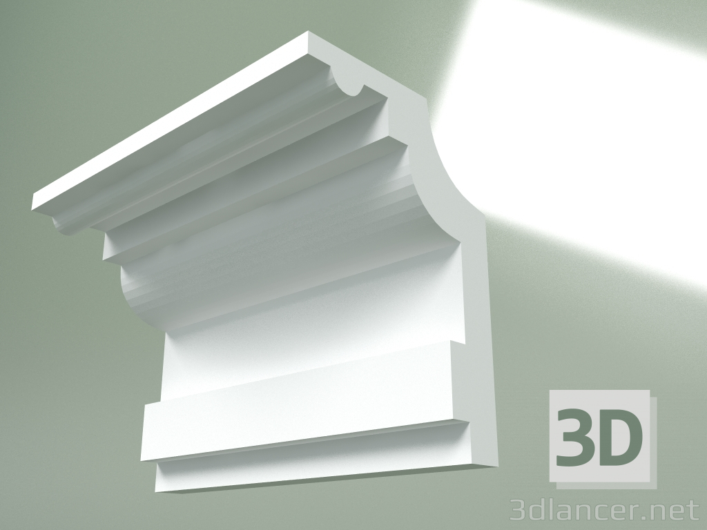 modello 3D Cornicione in gesso (zoccolo a soffitto) KT338 - anteprima