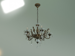 Pendant chandelier 3281-5 (antique bronze-clear crystal Strotskis)