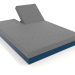 3D modeli Sırtlı yatak 140 (gri mavi) - önizleme
