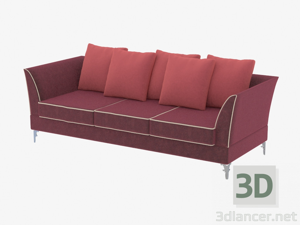 3d model Divan modern straight three-seater Albion (238) - preview