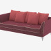 3d model Divan modern straight three-seater Albion (238) - preview