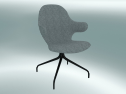 Döner sandalye Catch (JH2, 58x58 N 90cm, Siyah toz boyalı çelik, Hallingdal - 130)