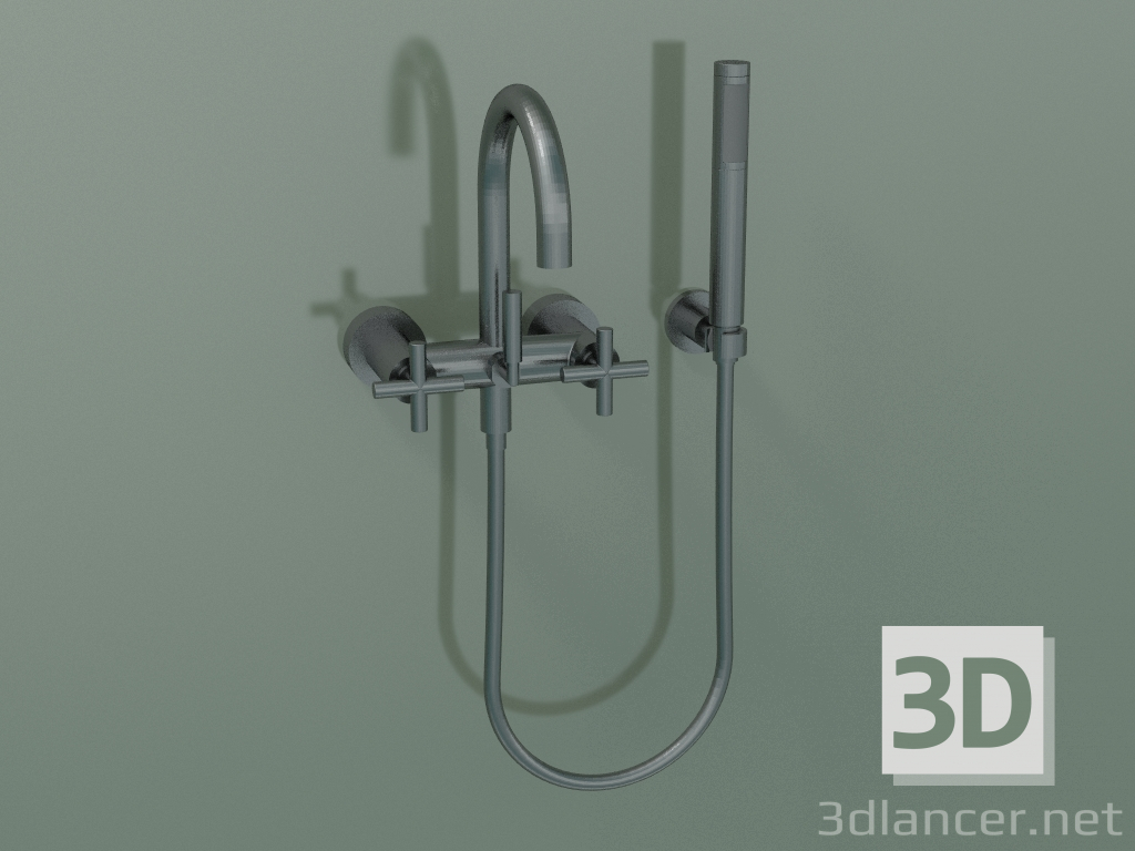 modello 3D Miscelatore vasca a parete con doccetta (25133892-99) - anteprima