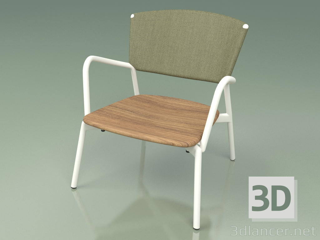 3D modeli Sandalye 027 (Metal Süt, Batyline Zeytin) - önizleme