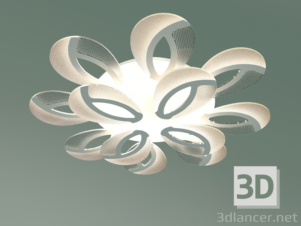 3D modeli Tavan lambası Flake 90140-12 (beyaz) - önizleme