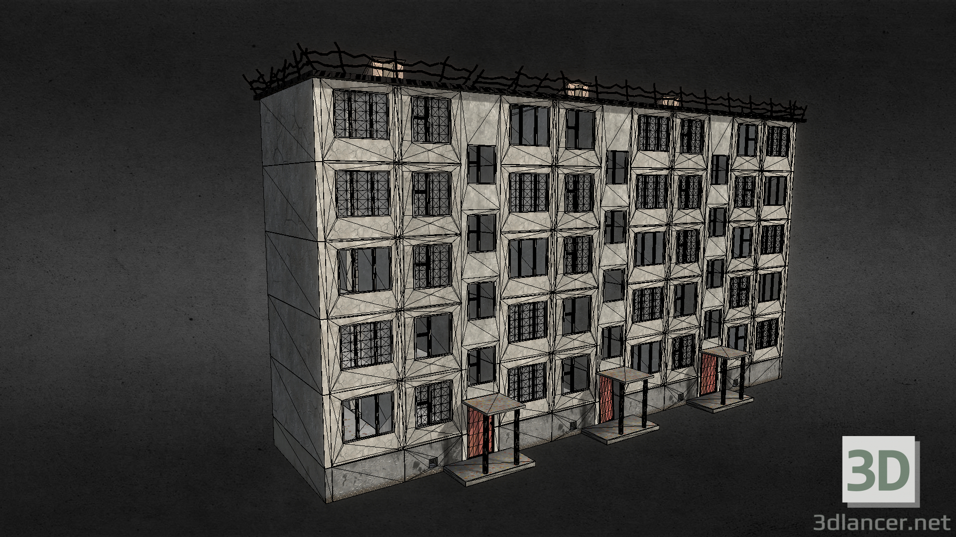 3 डी यूएसएसआर का 5 मंजिला घर छोड़ दिया मॉडल खरीद - रेंडर