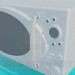 Modelo 3d Forno de microondas branco - preview