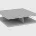 modello 3D Tavolino da caffè HOPPER SMALL TABLE (126X126XH34) - anteprima