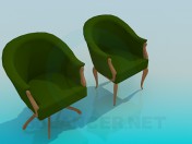 Conjunto de sillón y silla