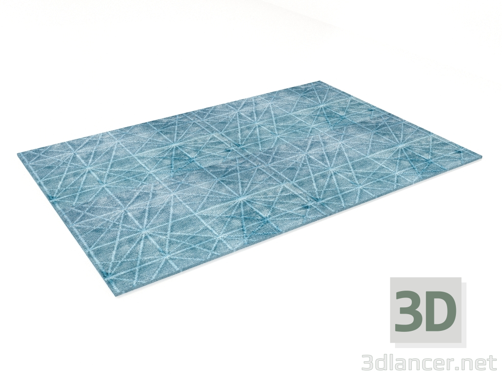 modèle 3D Tapis bleu Muse 300x200 - preview