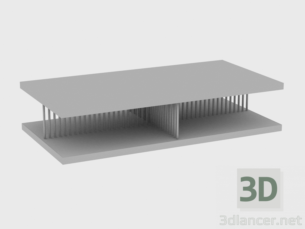 3 डी मॉडल कॉफी टेबल हॉपर छोटे टेबल (160X82XH34) - पूर्वावलोकन