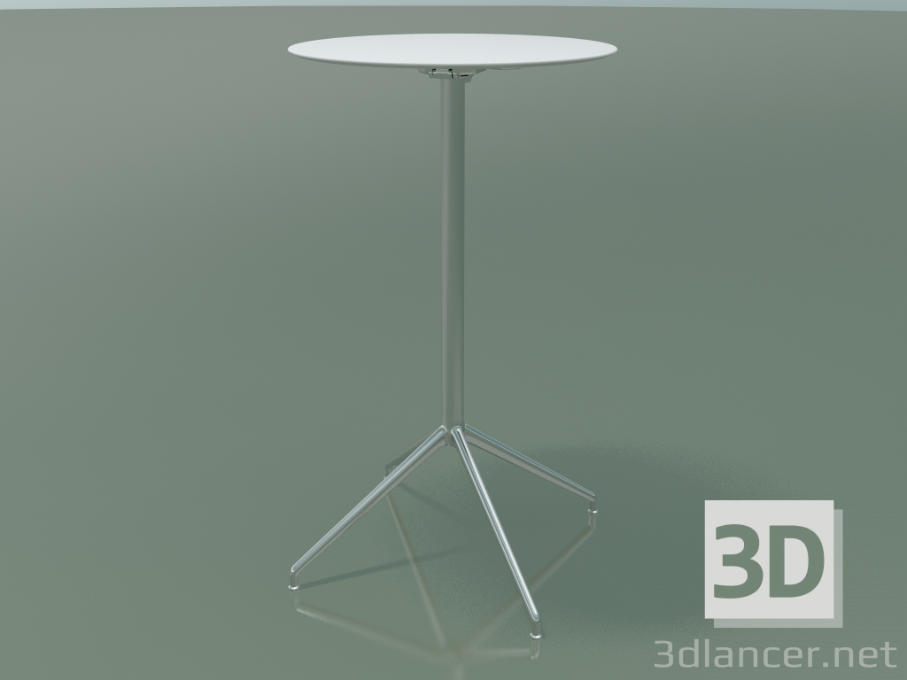 modello 3D Tavolo rotondo 5750 (H 103.5 - Ø59 cm, steso, bianco, LU1) - anteprima