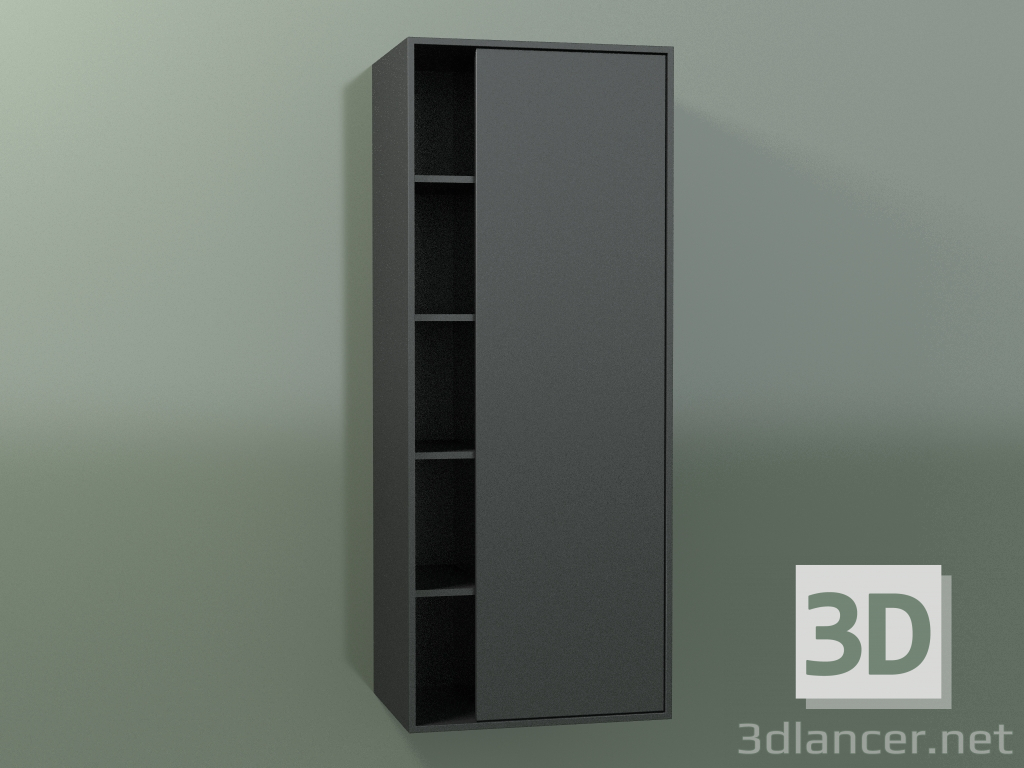 3d модель Настенный шкаф с 1 правой дверцей (8CUCDDD01, Deep Nocturne C38, L 48, P 36, H 120 cm) – превью