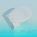 modello 3D Tazza WC con coperchio - anteprima