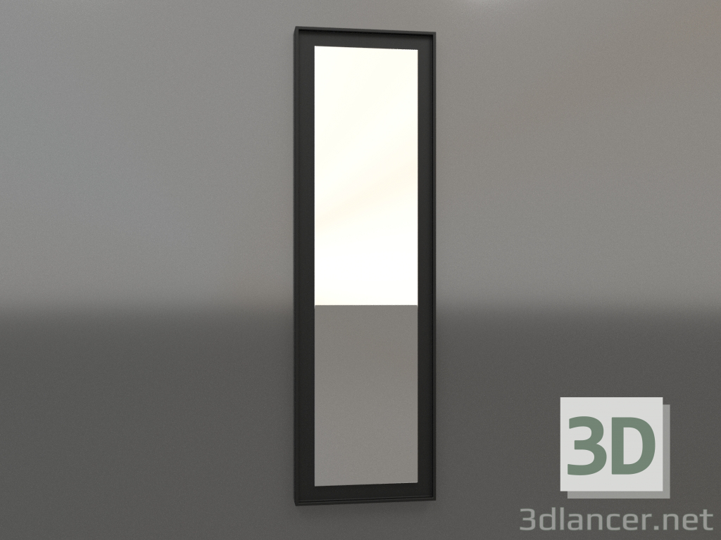 modello 3D Specchio ZL 18 (450x1500, legno nero) - anteprima