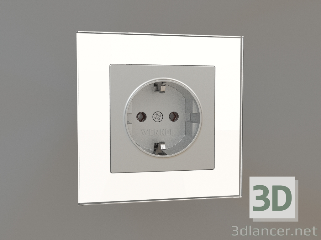 3d model Earth socket (silver) - preview