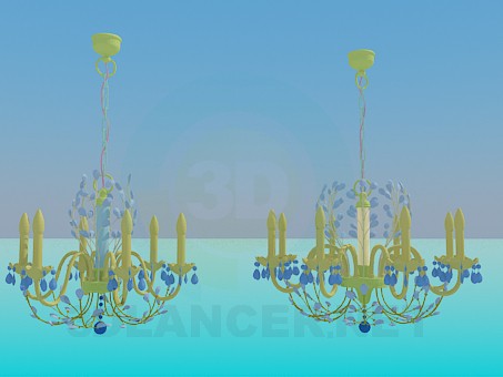 modello 3D Lampadari con candelabri - anteprima