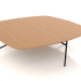 modello 3D Tavolo basso 120x120 con piano in legno - anteprima