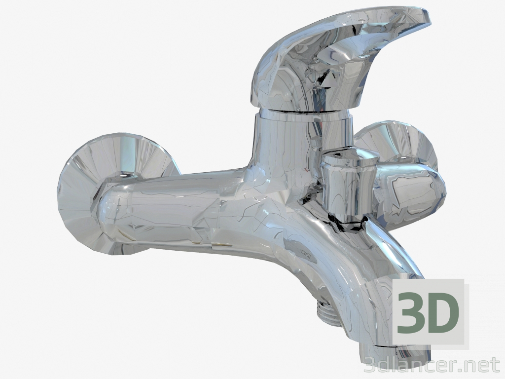 3d model Wall-mounted bath mixer without shower set Funkia (BEF 010M) - preview