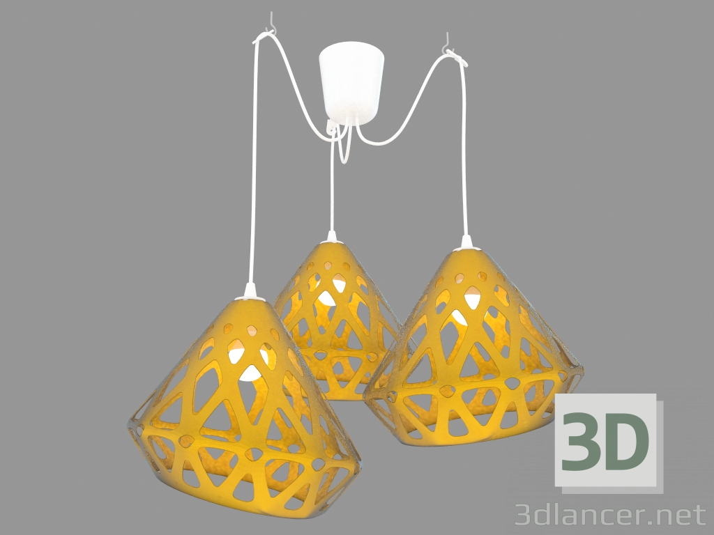 3D Modell Pendelleuchte (Gelb 2.1) - Vorschau