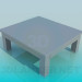 modèle 3D Table basse en bois - preview