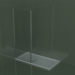 3d model Fixed panel SK + SZ for built-in or corner shower tray - preview