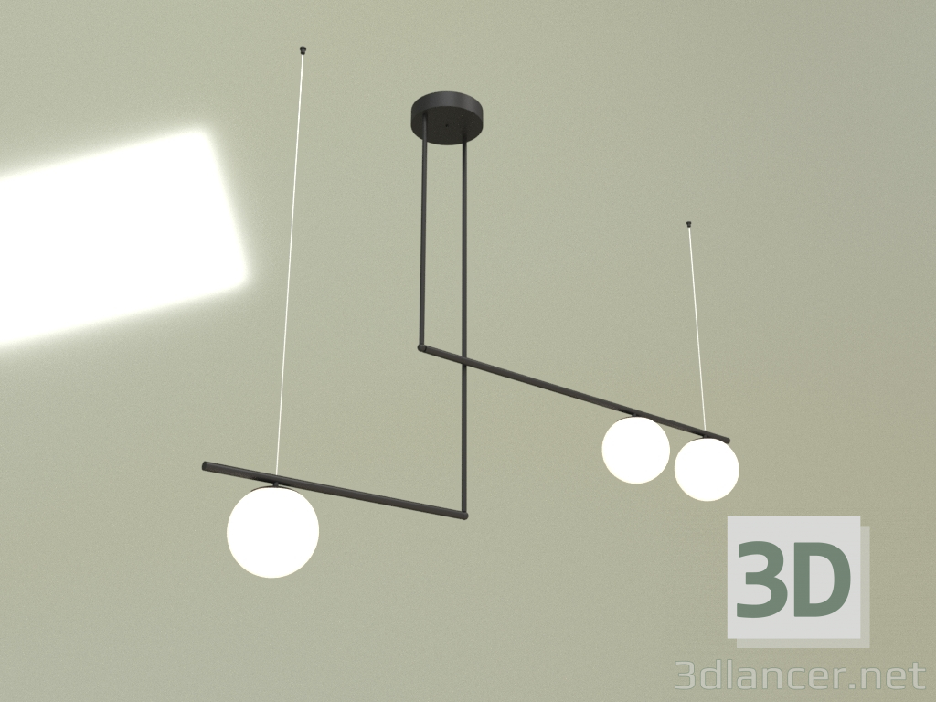 modello 3D Lampada a sospensione PIPE 3 BK 16016 - anteprima