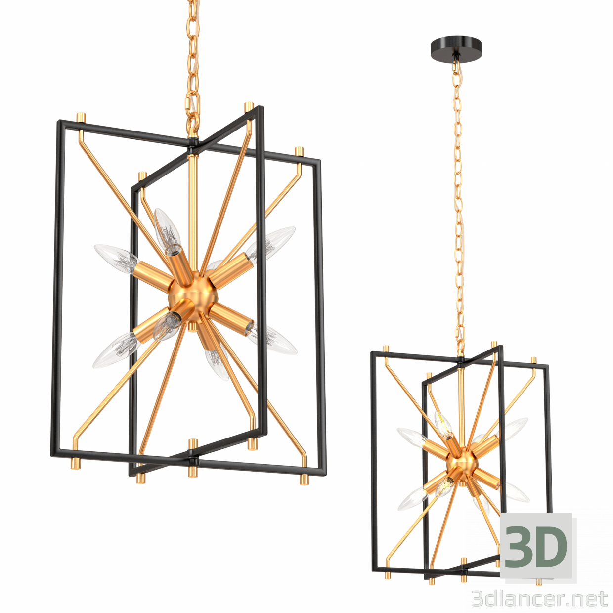 modello 3D di Lampadario geometrico Marval comprare - rendering
