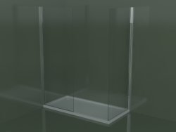 Partition SK + SK with additional fixed panel for corner shower tray