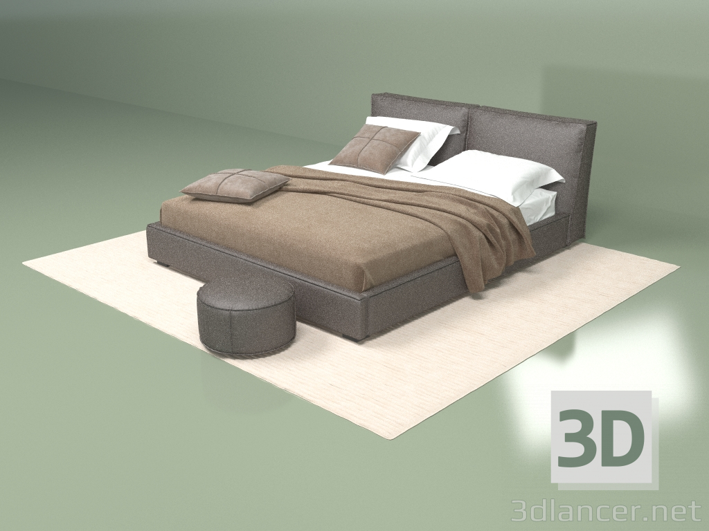3d model Double bed Toronto - preview