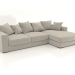 modello 3D Divano letto Sherna angolare 287 cm - anteprima