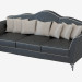 3d model Leather sofa triple Avalon (221) - preview