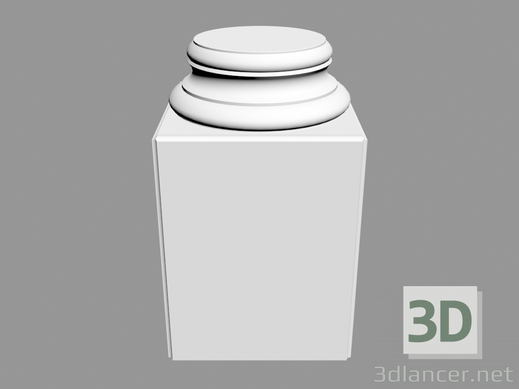 3D modeli Sütun (altta) K1132 (35 x 35 x 57,5 ​​- Ø 35 cm) - önizleme