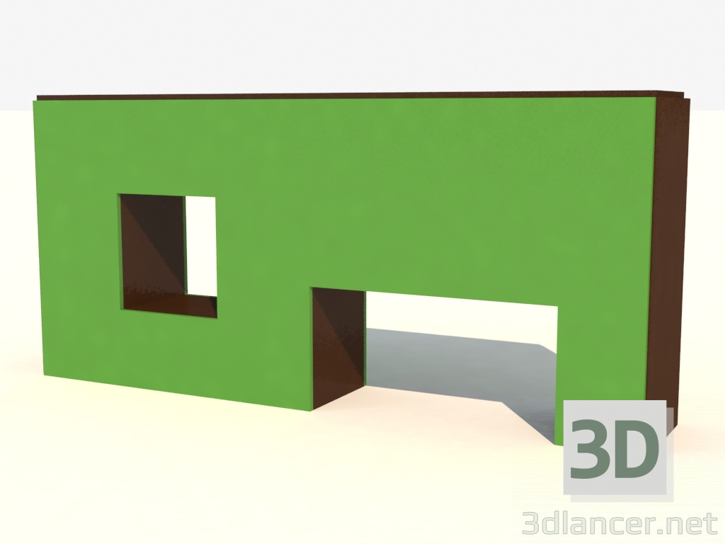 3 डी मॉडल बाधा कोर्स (टूट के साथ दीवार) (7832) - पूर्वावलोकन