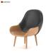 3D Modell Minimalistischer Holz / Kunststoff Stuhl - Vorschau