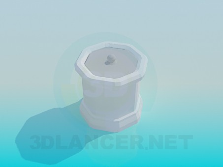 modèle 3D Urne avec couvercle - preview