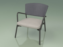Кресло c мягким сиденьем  027 (Metal Smoke, Batyline Grey)