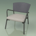 3d model Armchair with soft seat 027 (Metal Smoke, Batyline Gray) - preview