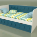 Modelo 3d Sofá-cama para crianças com 2 gavetas (turquesa) - preview