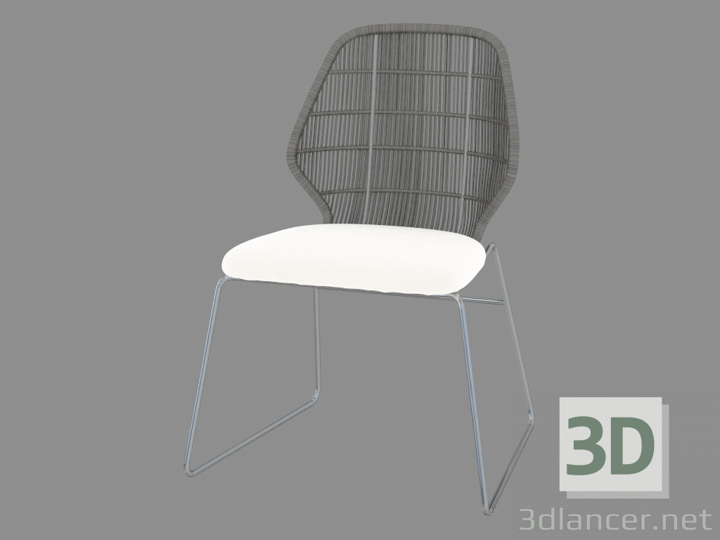 modèle 3D Chaise sans accoudoirs - preview
