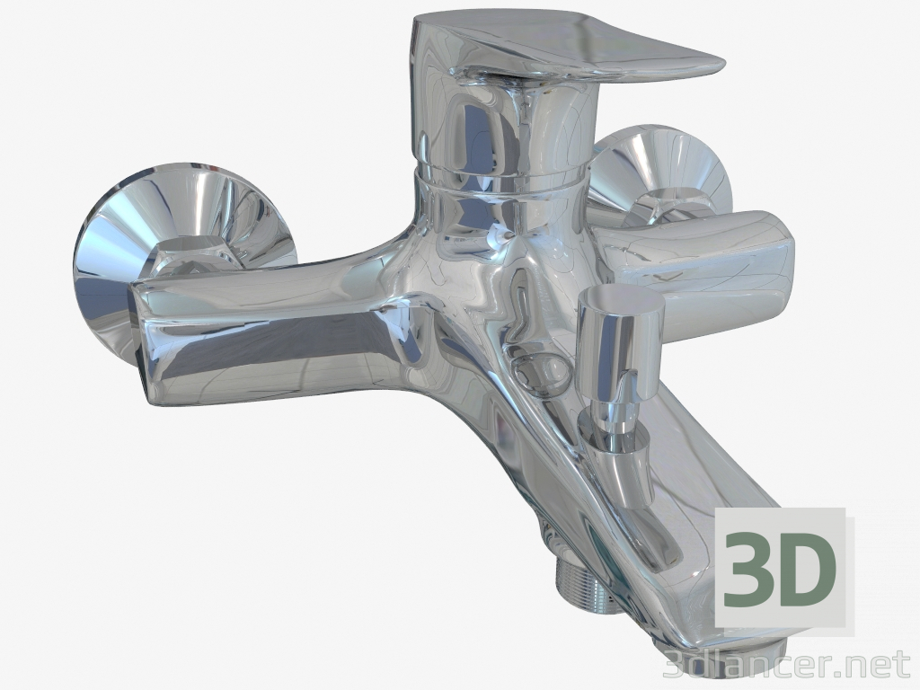 3D modeli Duvara monte banyo bataryası, duşaksı olmayan Gardenia (BEG 010M) - önizleme