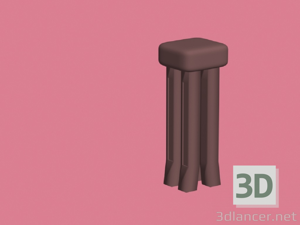 modello 3D sgabello - anteprima
