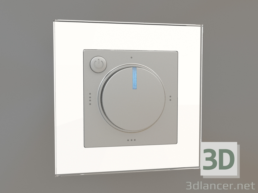 3d model Electromechanical thermostat for underfloor heating (silver) - preview