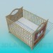 3d модель Кроватка младенца – превью