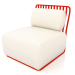 3d model Lounge chair (Red) - preview