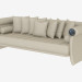 3D modeli Düz Art deco tarzı Sezar koltuk - önizleme
