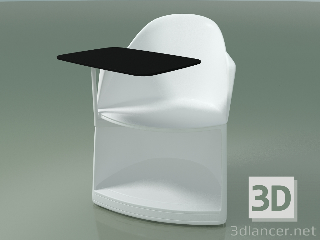 modèle 3D Chaise 2304 (avec roues et table, PA00001, polypropylène PC00001) - preview