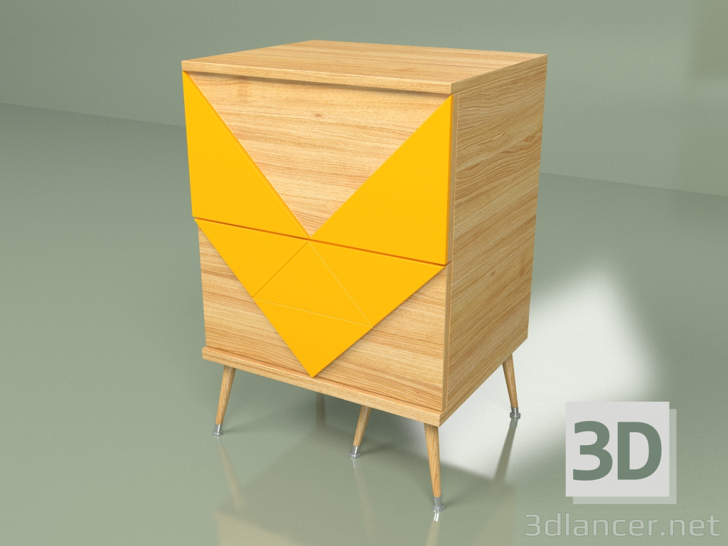 modèle 3D Table de chevet Woo Twins (orange) - preview